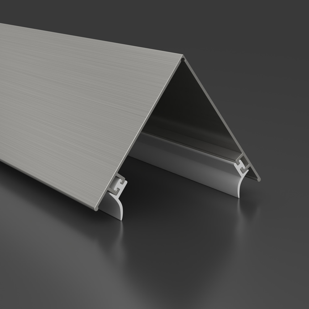 Regenrinne 90 mm aus Aluminium - silber pressblank - StegplattenHeld -  Doppelstegplatten